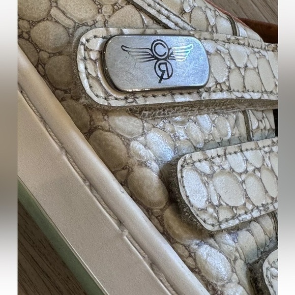 Creative Recreation Shoes Torrio Mens Sz 9 Strap Reptile Tan Red Leather Retro - Picture 6 of 9